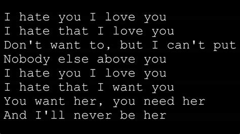 i hate i love you song lyrics|i hate that i love you lyrics.